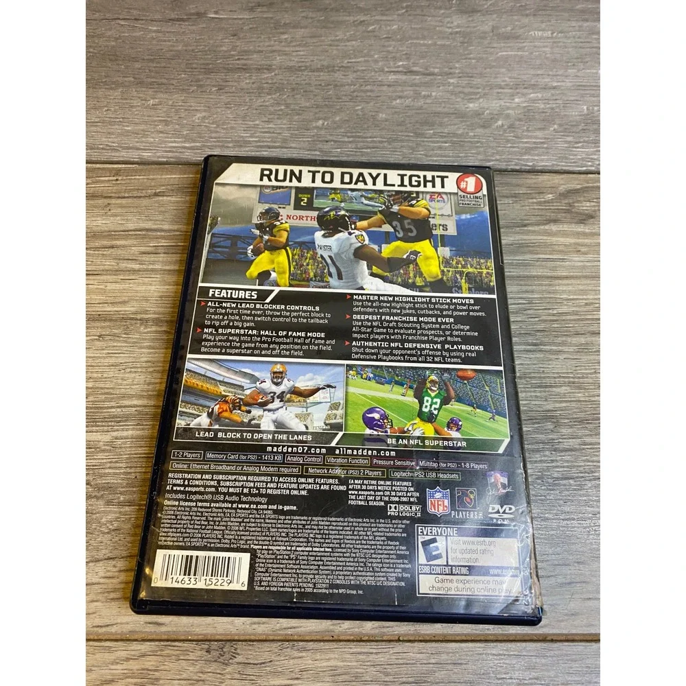 Madden NFL‎ 07 Sony PlayStation 2 PS2 EA Sports Football Game Shaun Alexander